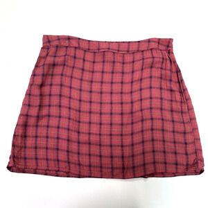 American Eagle Mini Skirt Womens XLarge Glen Plaid Academia Preppy Beatnik Retro